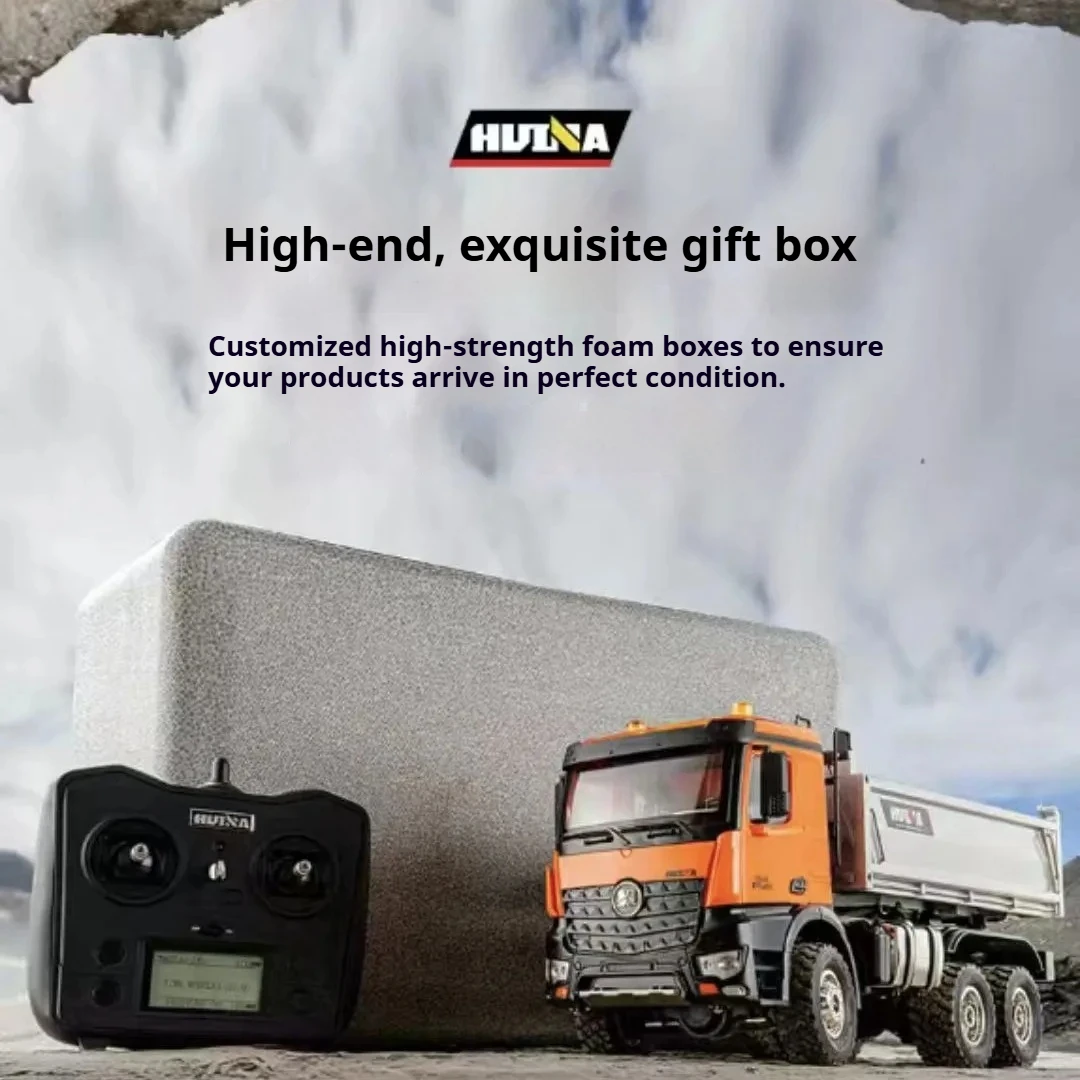 Huina 598 1/14 Scale Alloy Remote Control Dump Truck 14 Channel Engineering Transport Vehicle With Light