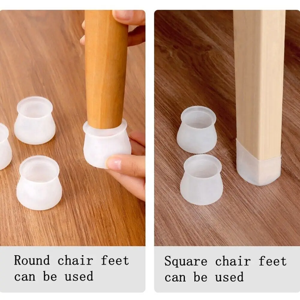 Universal Silicone Chair Leg Protectors Anti-Slip, Noise-Reducing, Scratch-Resistant Floor Protectors for Chairs & Stools image 4