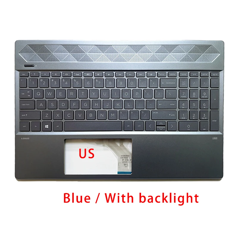 ใหม่สําหรับ HP Pavilion 15-CS TPN-Q208; เปลี่ยนแล็ปท็อปอุปกรณ์เสริม US แป้นพิมพ์ Backlight Blue