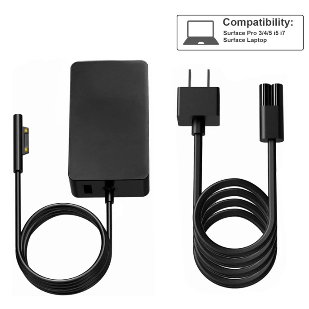 Carregador Adaptador de Energia com Porta de Carregamento USB, Compatível com Surface Pro 3 Pro 4, Intel Core i5 i7, Pro 5-2017, 36W, 12V, 2.58A