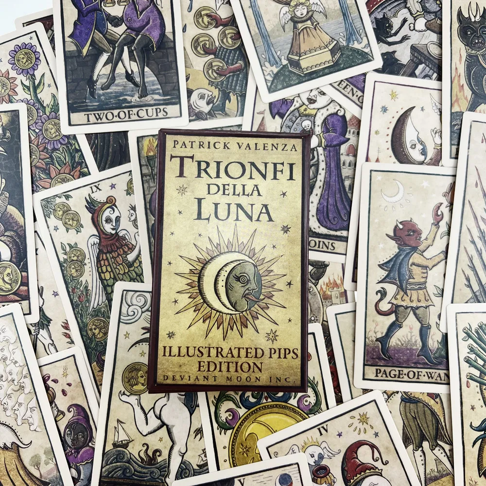 12x7cm Trionfi Della Luna tarot cards with paper manual Oracle Card Family Party Playing Cards English Game Table Board Games