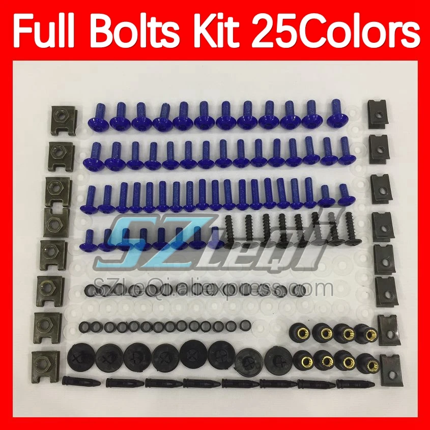 Fairing Bolts Full Screw Kit For SUZUKI GSXR1000 K1 GSXR 1000 GSX R1000 K2 00 01 02 2000 2001 2002 Body Bolt Screws Nuts 268ps