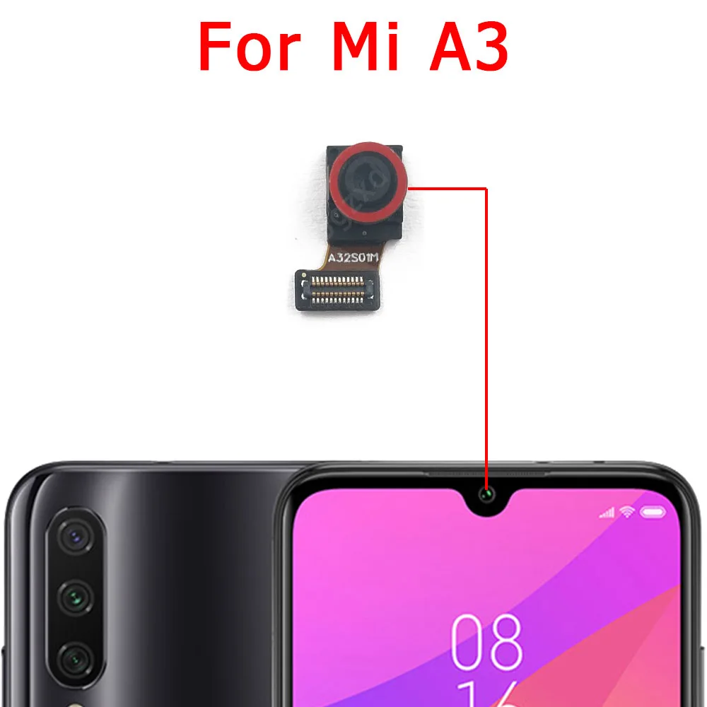 Selfie Camera For Xiaomi Mi A1 A2 Lite A3 Max 2 Mix 2S Note 10 Pro Play Frontal Front Camera Module Facing Spare Parts