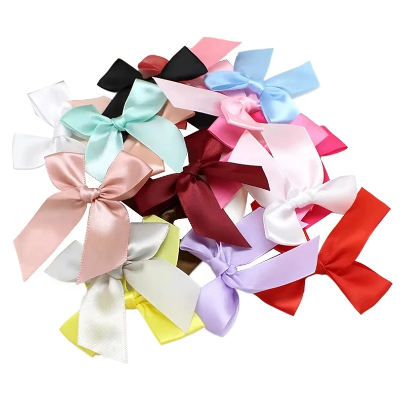 10PCS 85*85mm Ribbon Bow Craft Decoration Handmade Swallowtail Bow DIY Party Decoration