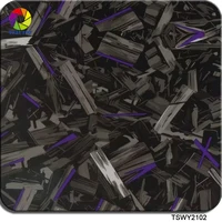 TSAUTOP 0,5*2m/10m Forja fibra de carbono impresión por transferencia de agua película hidrográfica