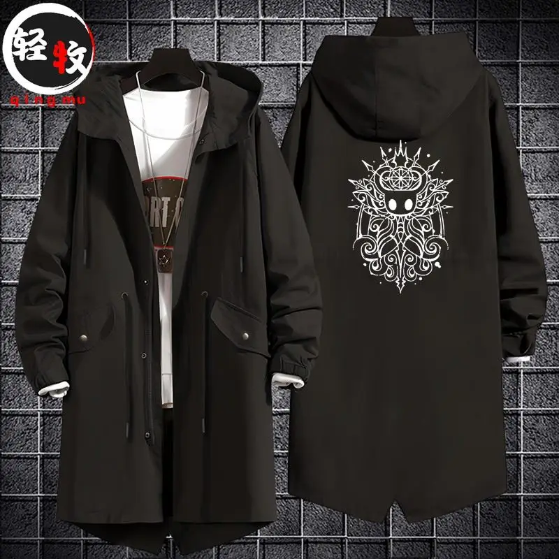 

Hollow Knight Jaet Hooded Coat Men's Women's Autumn Winter Outerwear Trendy Polyester Fiber Stand Version Zipper Closure