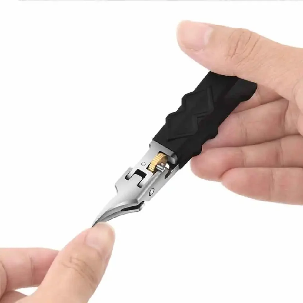 Super sharp angled nail clipper with lock switch, super sharp nail groove nail scissors, dead skin and spiky nail clippers, serr