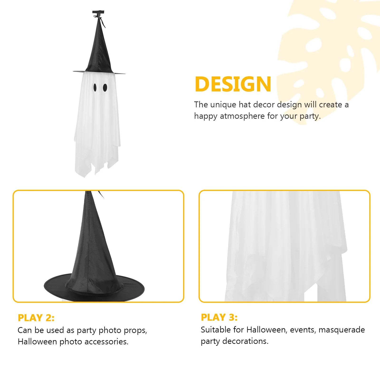 

1pc Halloween Decorative Hat Pendant Creative Design For Party Scene Layout Prop Hanging Ornament Festival Supply