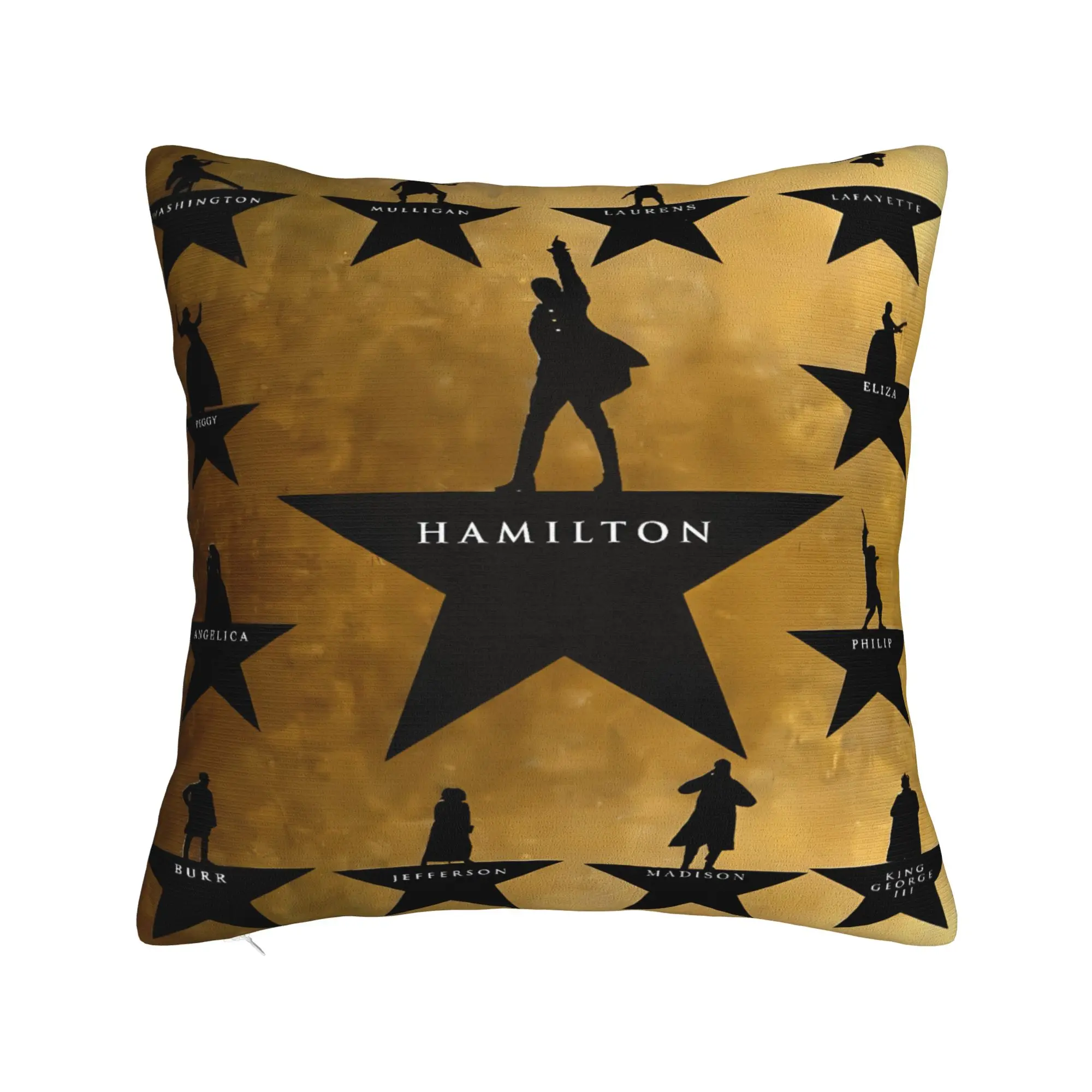 Hamiltons the Musical Pillow Cover  Novelty Pillow Case For Sofa Couch Bed Living Room Comfy Pillowcases Gift