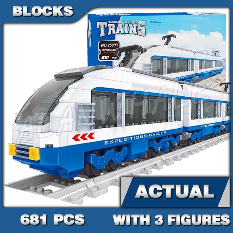 791pcs Treni urbani Cargo Container Camion Gru Carro Armato Auto Carrier 25110 Building Blocks Set Compatibile Con Il Modello