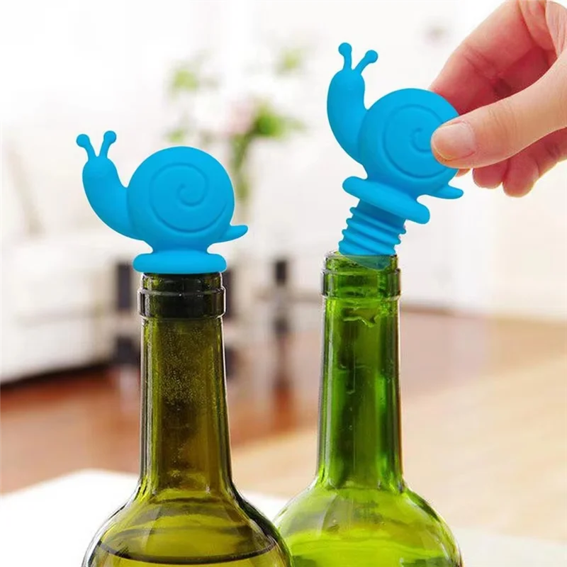 

AAAF Wine Bottle Sealer Reusable Snail Shape Wine Plug Silicone Wine Seal Stoppers Glass Bottle Sealer For Beer Bottles