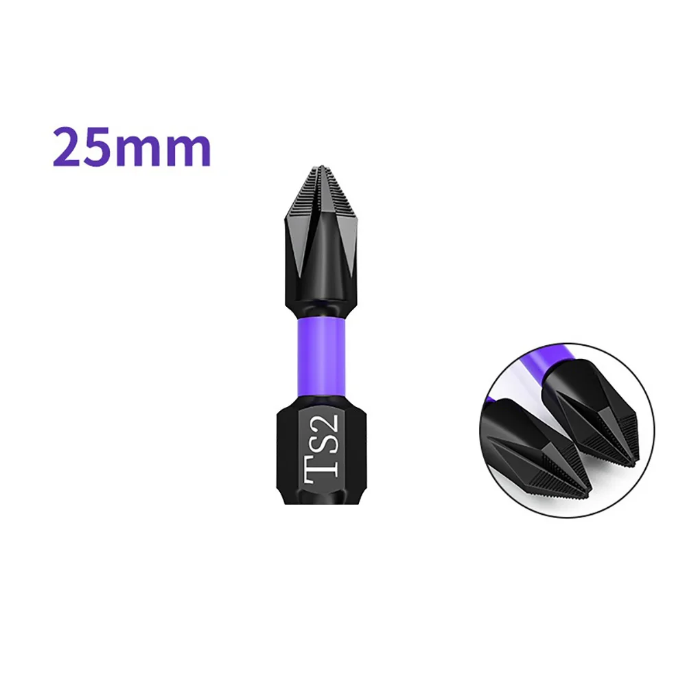 1pc PH2 Magnetic Batch Head Cross Screwdriver Hardness Impact Drill Bit 25/50/65/70/90/150mm Non-Slip Screwdriver Bits