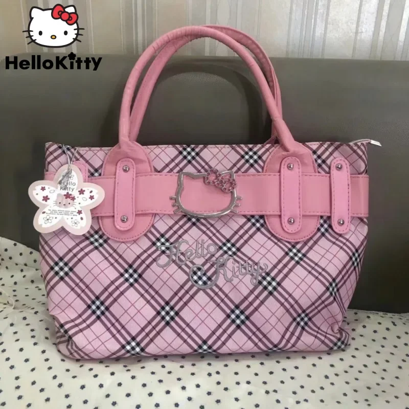 

Kawaii Sanrio Hello Kitty, роскошная дизайнерская сумка для женщин, корейский стиль, модные винтажные сумки-тоут Y2k, женская пригородная сумка