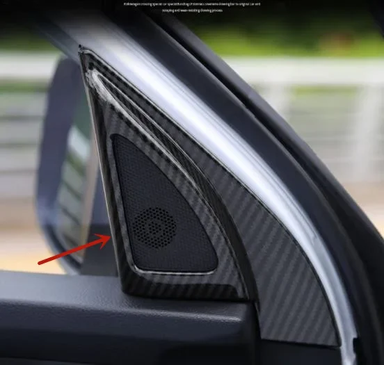 

ABS Chrome A-pillar speaker Inner triangle decoration frame anti-scratch protection car accessories For Kia Sportage R 2018-2020