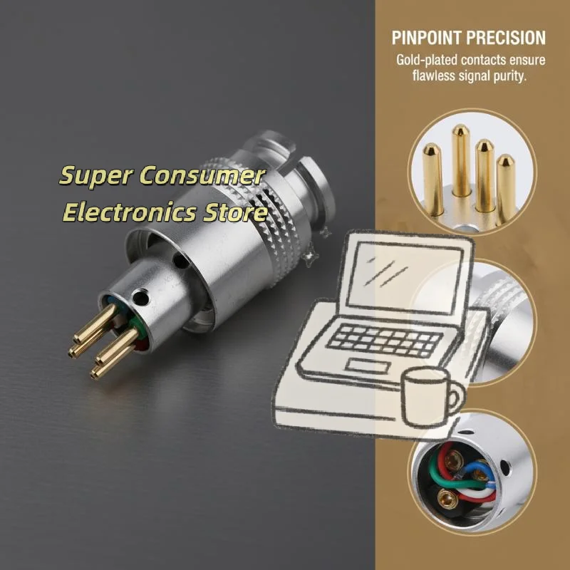 Conector de Tono OEM Tipo SME para Technics SL1200 – Soporte de Cartucho y Enchufe de Brazo de Repuesto para Modelos MK2, MK3, MK5 y 1000R