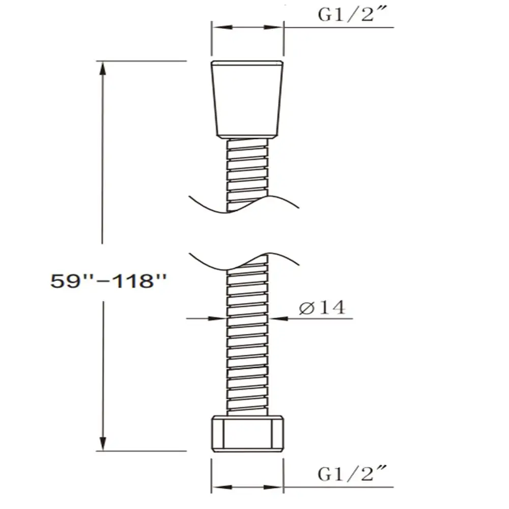 71-Inch Extra Handheld Shower Head Hose Extension - Replacement Hose for Easy Use