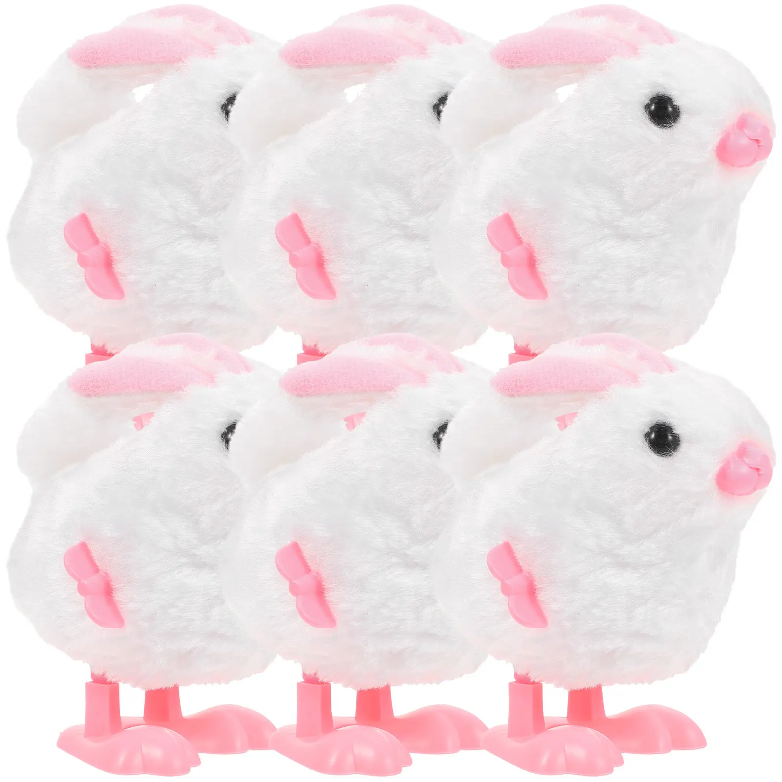 

6Pcs Rabbit Clockwork Wind Up Kid Gifts Easter Party Jumping Bunny Plaything Wind-Up Animal Fun Wind Up Toys