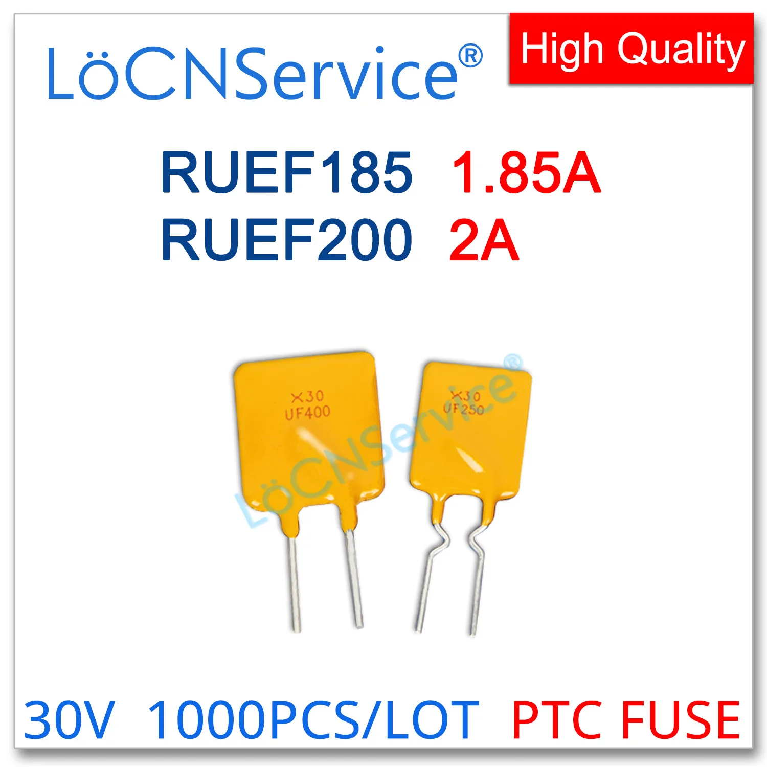 

LoCNService 1000PCS RUEF185 RUEF200 30V 1.85A 2A UF185 UF200 Resettable Fuse PTC DIP Chinese High Quality RUEF