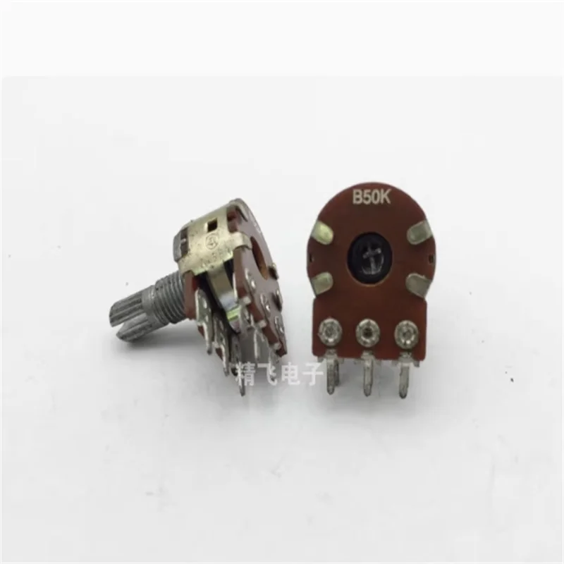 1 PCS Taiwan AHPHA RK16 dual potentiometer B50K * 2 axis length 15MM serrated