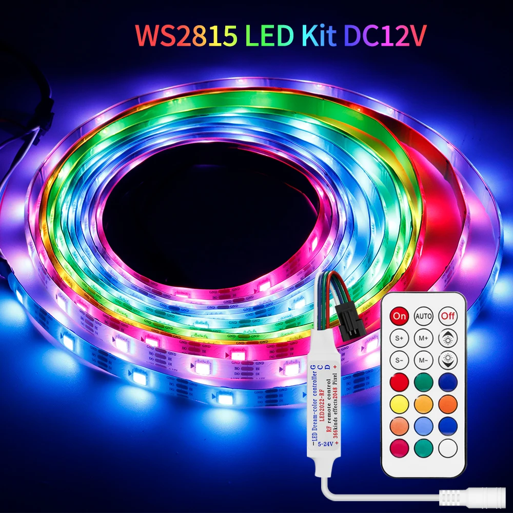 WS2815 (WS2812B WS2813 Updated) RGB LED Pixels Strip Light Individually Addressable 30/60/144 Leds/M With DC Controlle Kits