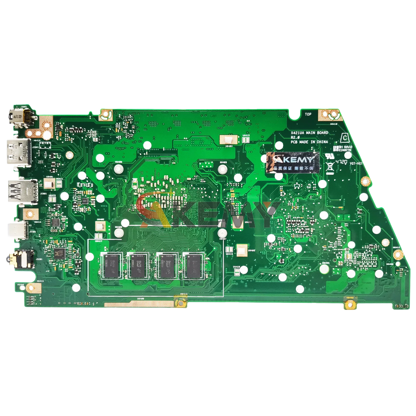 X521UA เมนบอร์ดแล็ปท็อปสำหรับ ASUS VivoBook M533UA X521U X521UAY X521UA D521U M521U D533M โน้ตบุ๊คเมนบอร์ด R3 R5 R7 CPU