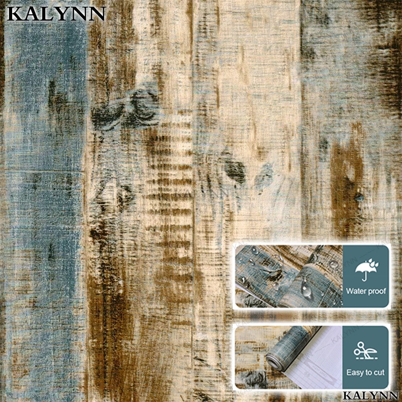 

Обои с кожурой и наклейкой, деревянная доска, контактная бумага из искусственного дерева, съемное самоклеющееся винтажное настенное покрытие, предварительно подклеенное декоративное