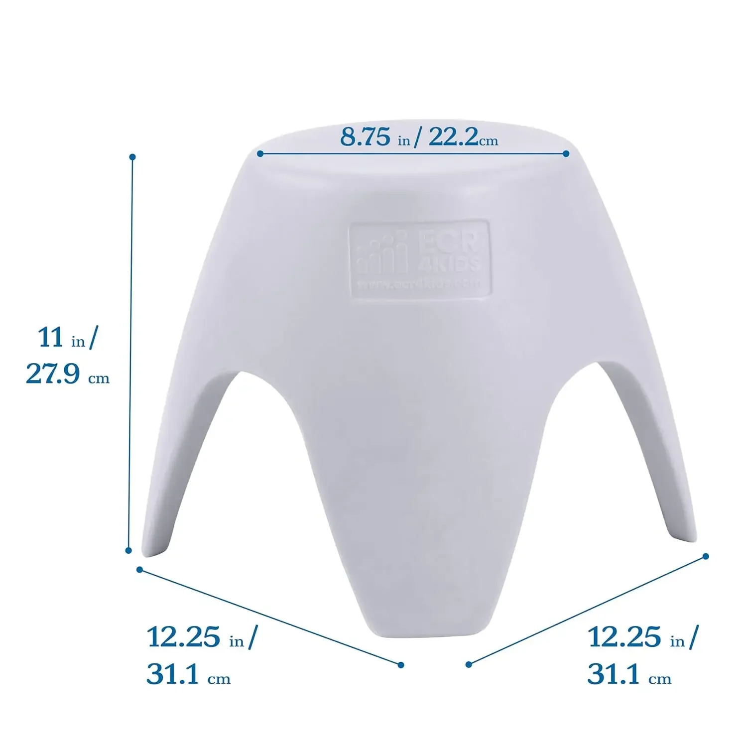 Conjunto de bancos Ayana, assento flexível, cinza claro, pacote com 4