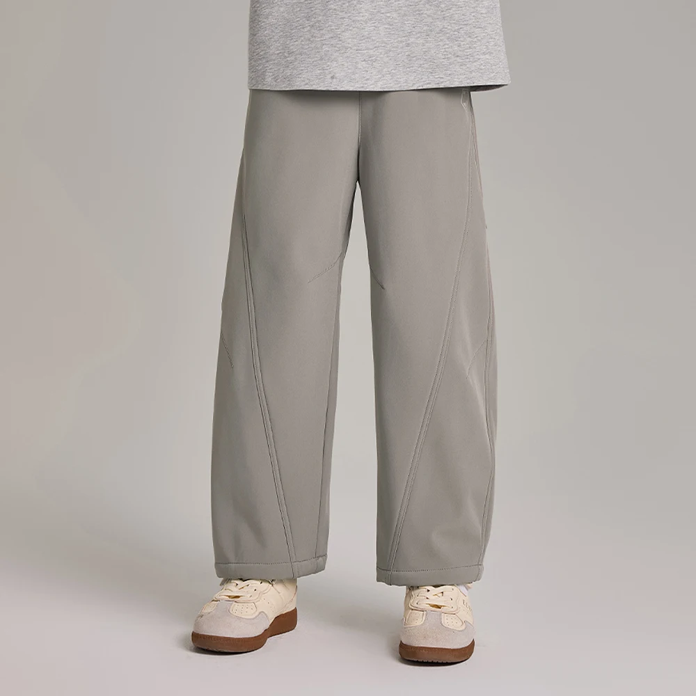 Dave Bella Children Fleece-lined Winter Warm Pants Boys Elastic Waist Casual Sports 7-13 Years Kids Trousers DK4263705