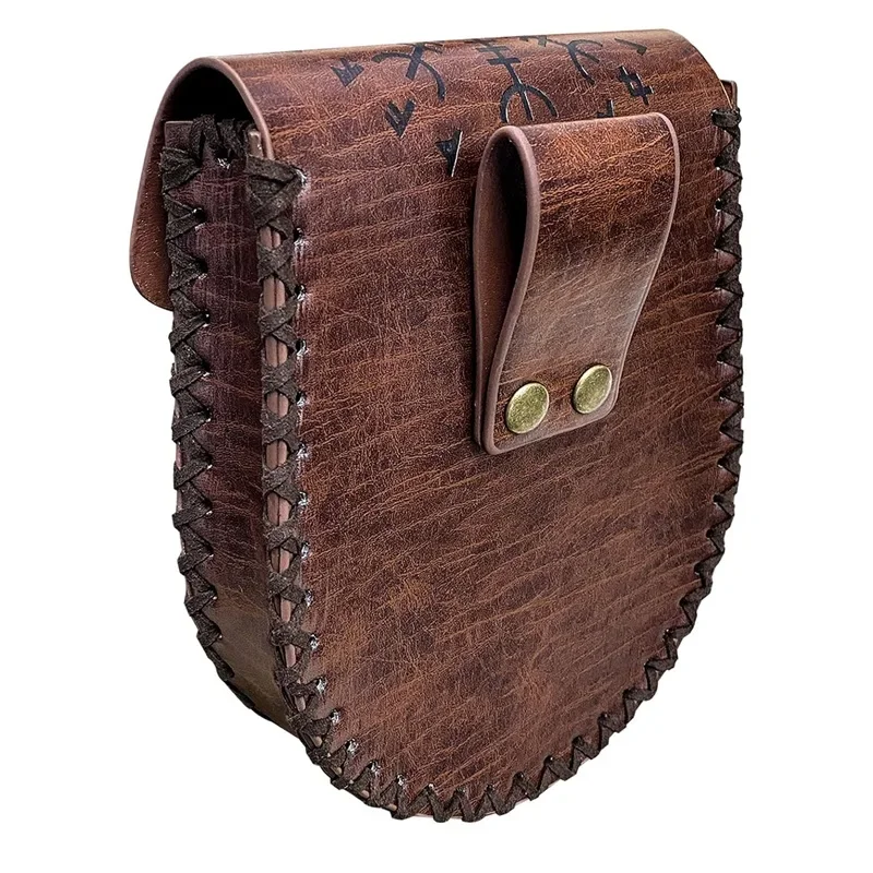Medieval Viking Money Pouch Bag Cosplay Hangable Belt Waist Bag Unisex Leather Dice Bag Coin Purse Party Accessories Prop