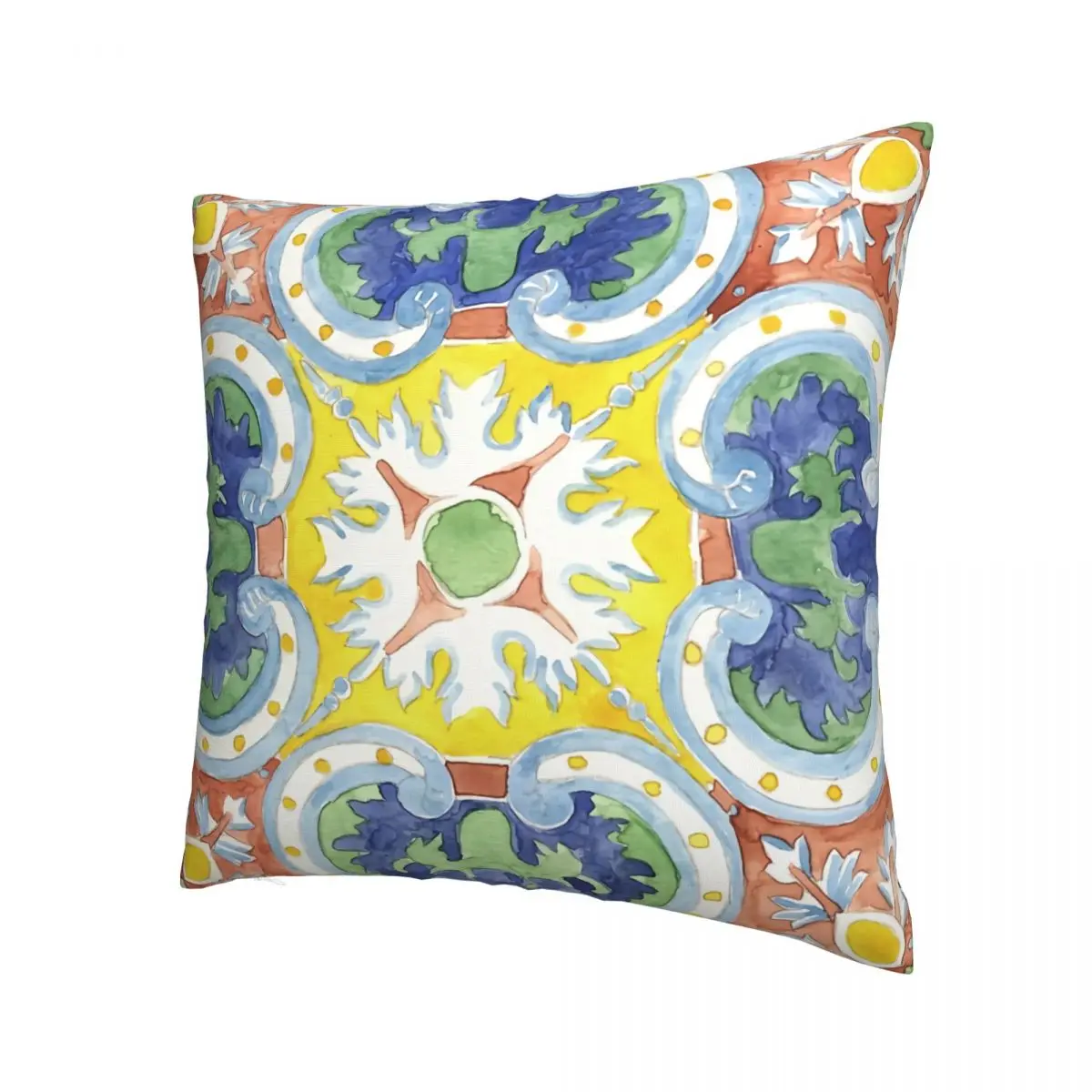 Mexcian Art Throw Pillow Case Talavera Tile Cushion For Home Sofa Chair Decorative Hug Pillowcase