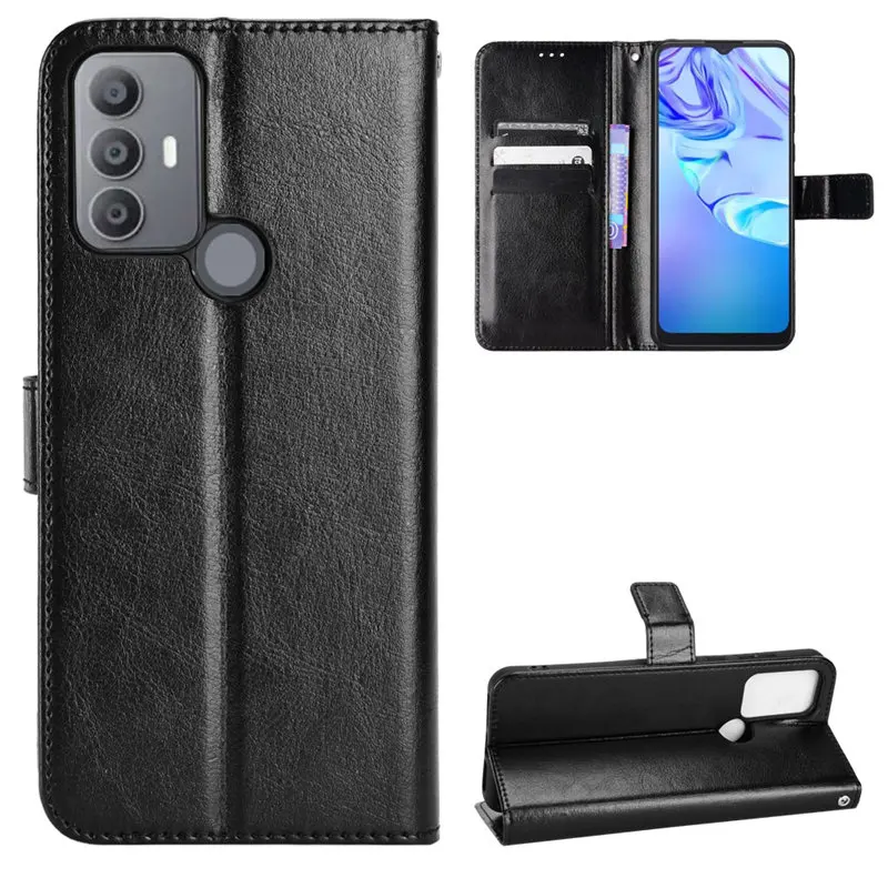 Funda TCL 30 SE 30SE TCL30SE 6165H, cartera Vintage con ranuras para tarjetas, Funda de cuero con tapa para TCL 30 SE 30SE 30E 305 306 4G, bolsas para teléfono