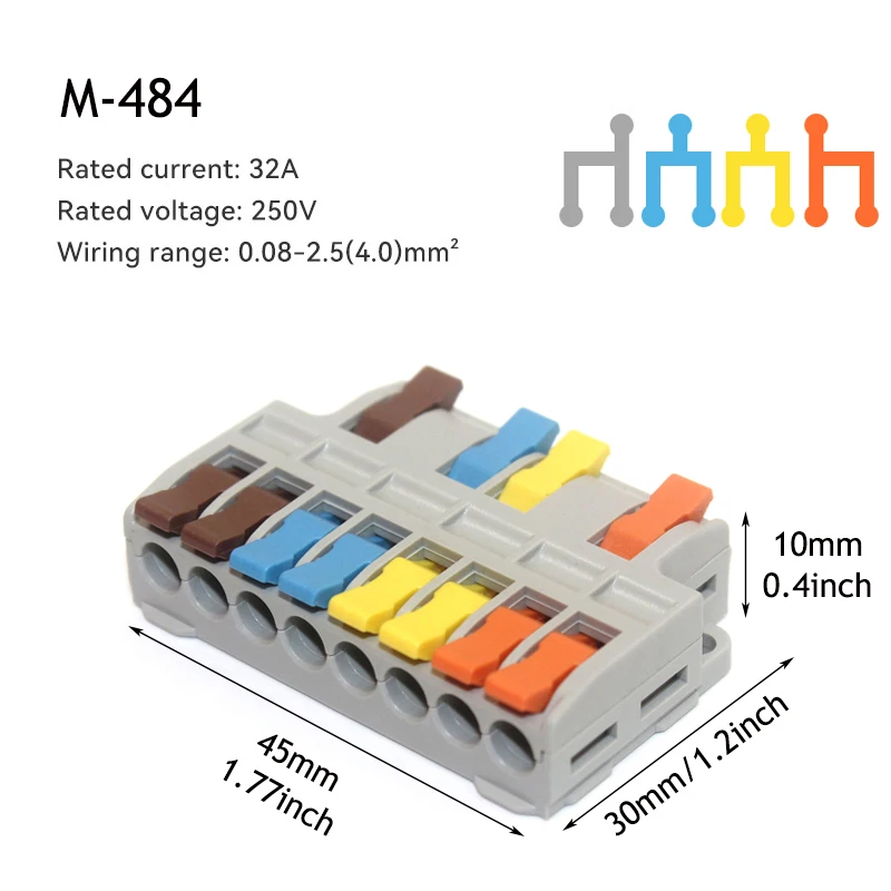 5/10 stuks snelle draadconnector, universele compacte bedrading splitsconnector, elektrische push-in verlichting klemmenblokconnector