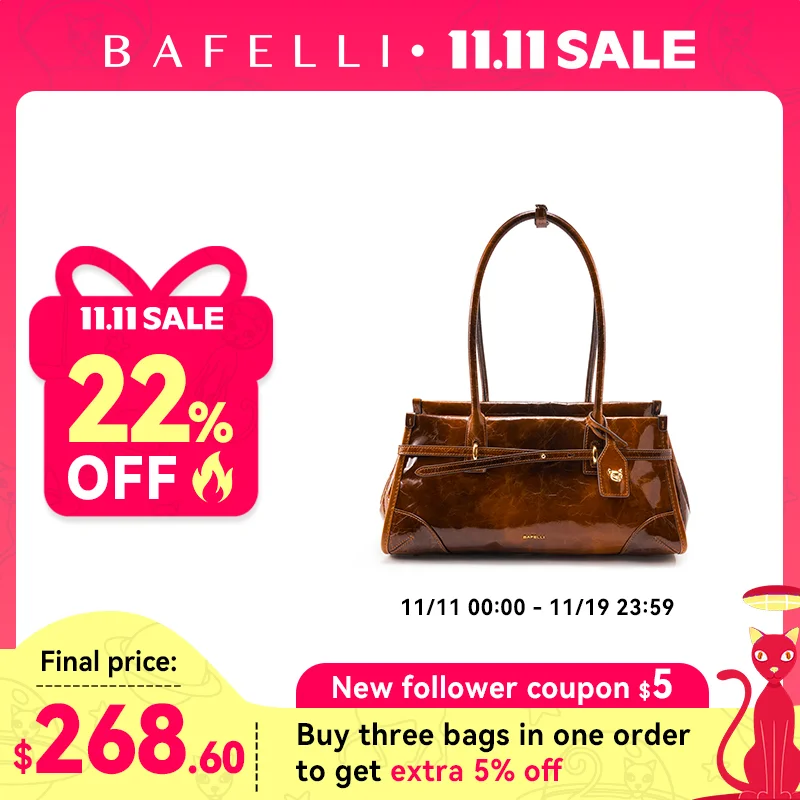 

Genuine Leather Boston Bag Women's 2025 New Oil Wax Leather Baguette Bag Shoulder Crossbody Vintage Large Capacity