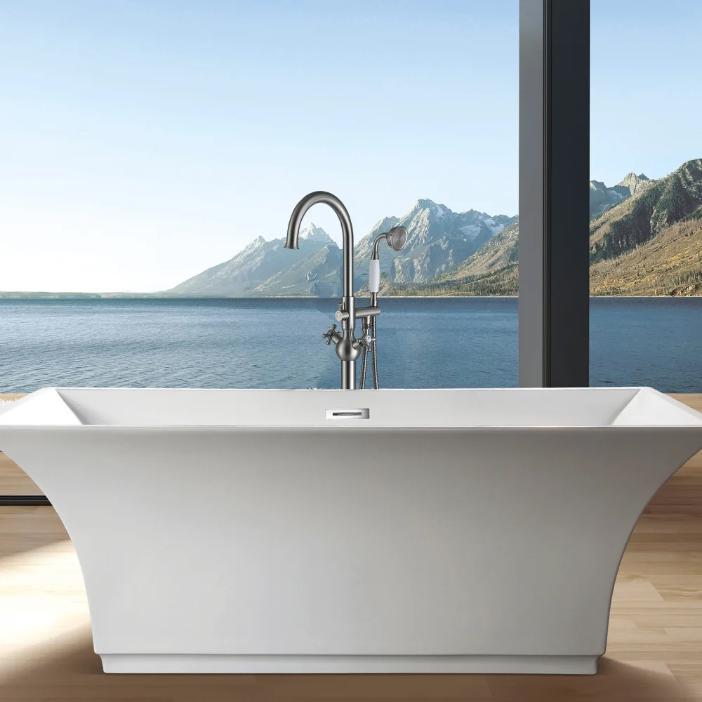 Freestanding Bathtub Faucet with Hand Shower