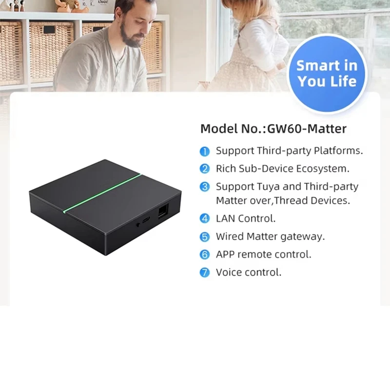 ABUL-Tuya Smart Matter Gateway Smart Home Hub يعمل مع تطبيق Google Home Alexa Support للتحكم عن بعد بوابة المادة السلكية