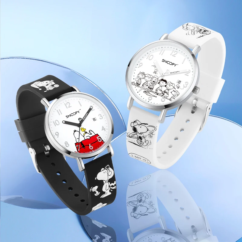 Snoopy Peanut Original Timax Children Cartoon Quartz Wristwatch Graffiti Silicone Unisex Boy Girl Student Teenager Kid New Clock