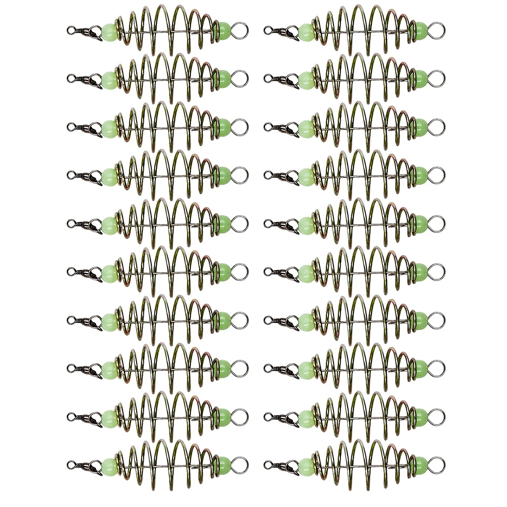 20 Pcs Portable Bait Carrier Spring Fishing Lures Trap Outdoor Carp Feeder Carbon Steel