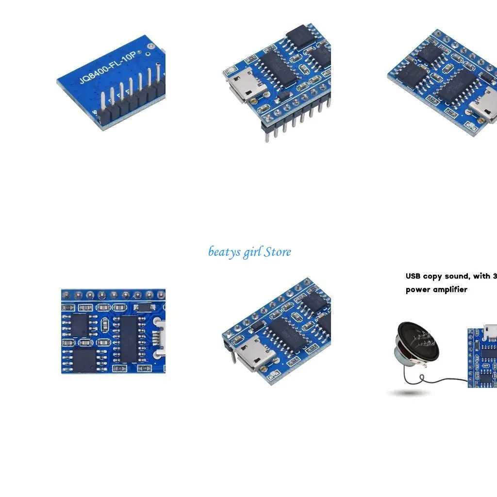 

C7AB JQ8400-FL-10P USB Serial Port Control Directly Copy MP3 Sound Voice 32M Memory Modules