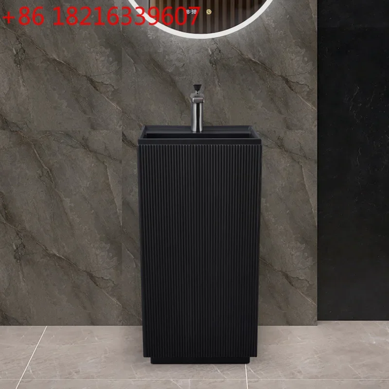 Column type washbasin integrated floor type washbasin