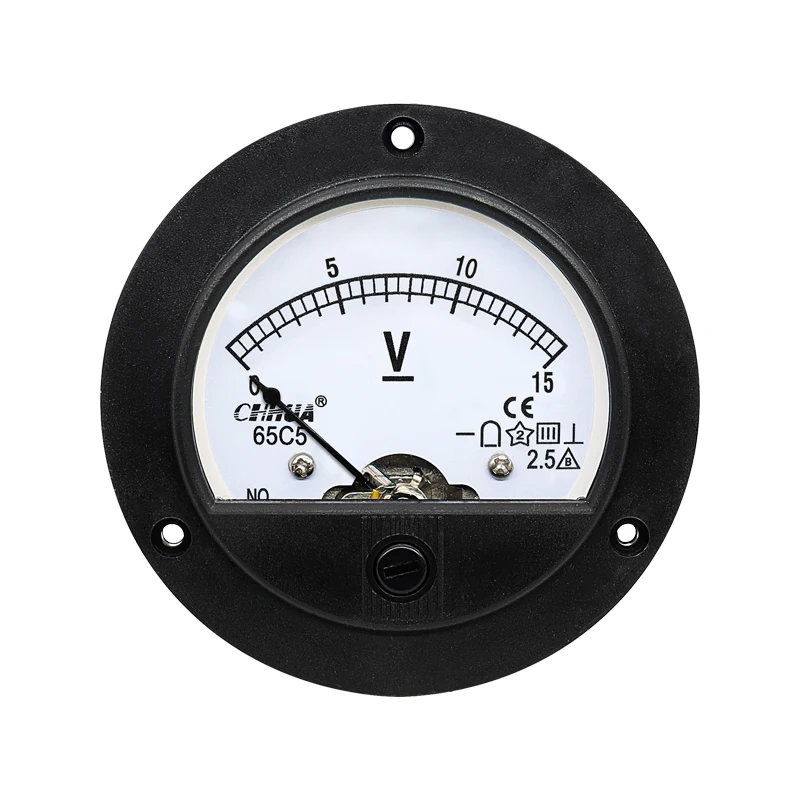 65C5 DC Anlog Voltmeter 1V2V3V5V10V15V20V30V40V50V100V150V200V250V300V400V450V500V voltage panel meter