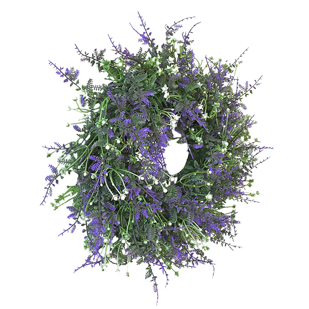 

1Pcs Simulation Lavender Hanging Wreath Premium Material Party Garland Home Garden Decoration Celebration Festival Decor