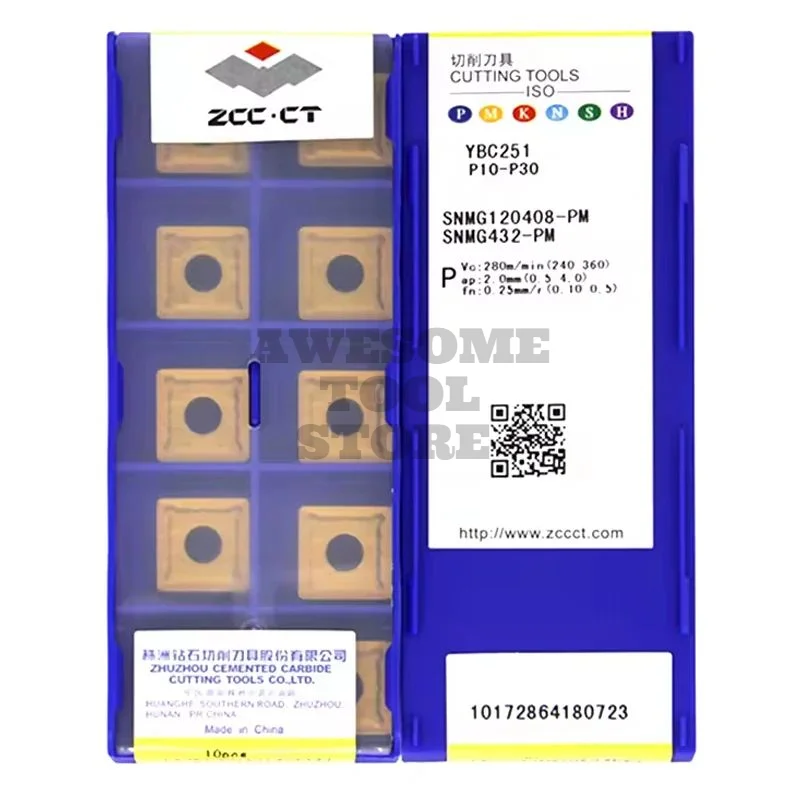 ZCCCT Original SNMG120408-PM Carbide Insert Turning Tool YBC152 YBC251 YBC252 YBD102 YBD152 for Precision Machining