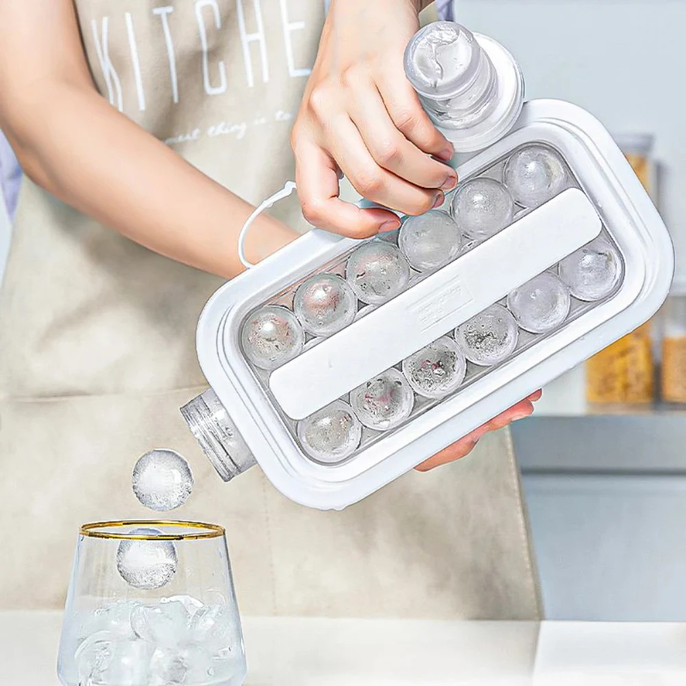 

Portable Ice cube Tray Cube Maker Ice Ball Mold Large Capacity Bottle Home-use Silicone Frozen Ice Maker Kitchen Accessories