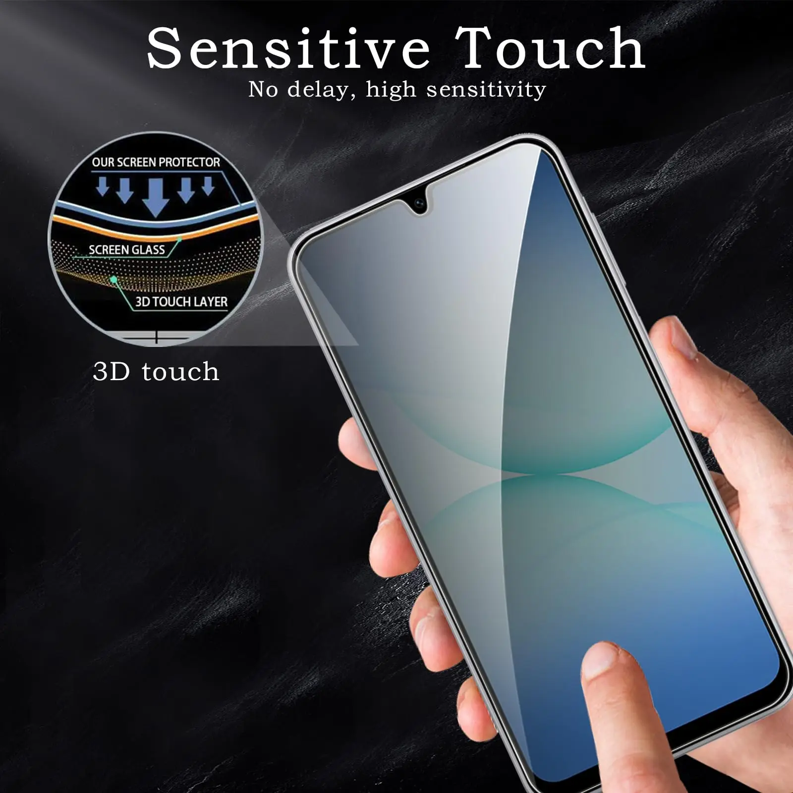 Anti-Spionage-Displayschutz für Samsung Galaxy A17 4G 5G, Privatsphäre 9H, gehärtetes Glas, kratzfest, Peep-Hülle – Detail 7