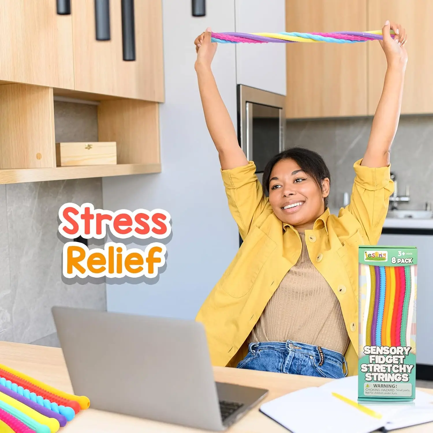 Brinquedos sensoriais para autismo, brinquedos elásticos texturizados para ansiedade e estresse, brinquedos sensoriais, necessidades especiais para autistas