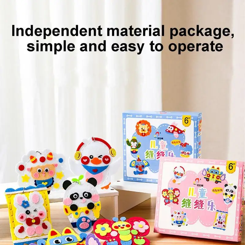 Kids Sewing Craft Cartoon Kid Sewing Craft Kits Art And Craft Beginner Sewing Kit Educational Toys Fine Motor Skill Toys For