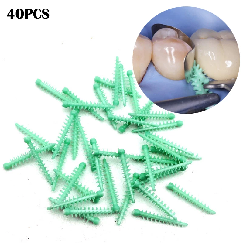 40Pcs Dental Tools Adaptive Interdental Wedges Teeth Gaps Oral Care Silicone and Plastic Head Dental Tools