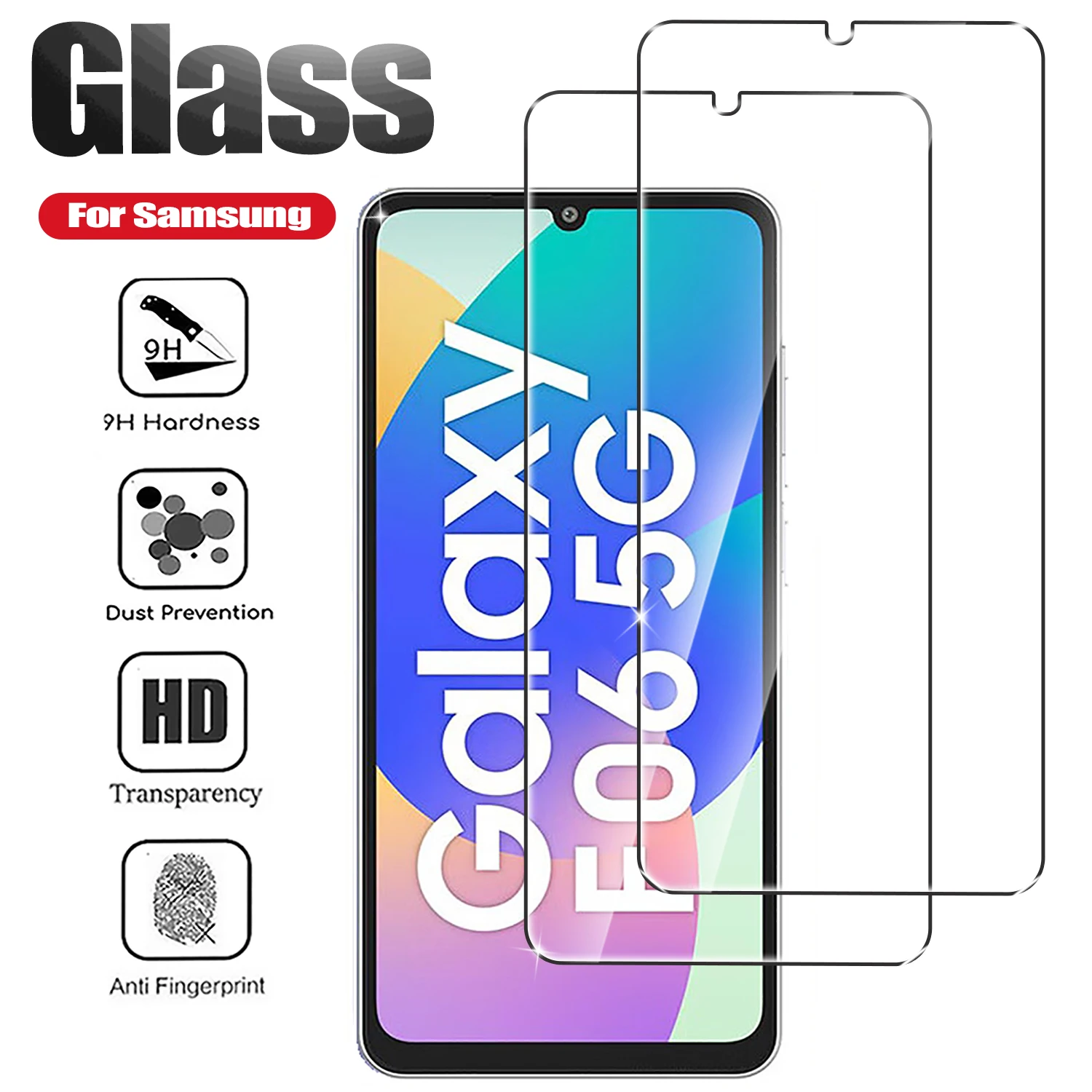 2Pcs Tempered Glass…