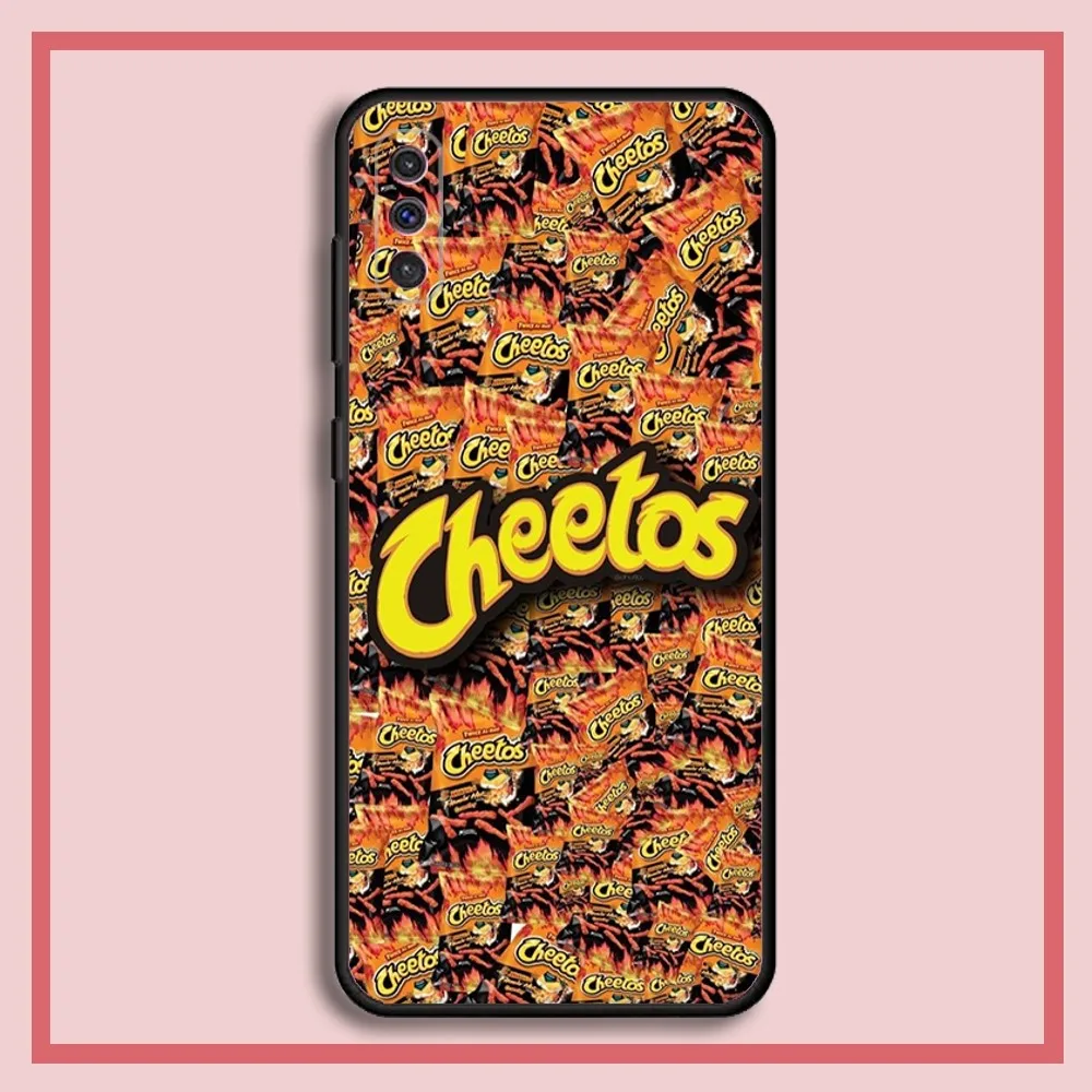 C-CheetosS Snack Food Phone Case For Samsung S23,23,22,30,21,10,9,Note20 Ultra,Lite,Ultra,5G,Plus,FE,Black Soft Case