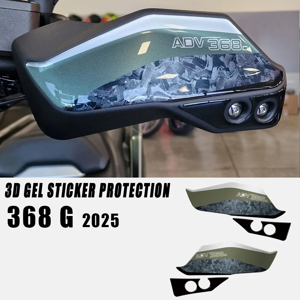 

Motorcycle Front Door Handle Stickers For Zontes 368 G 2025 Handguard Protection 3D Epoxy Stickers